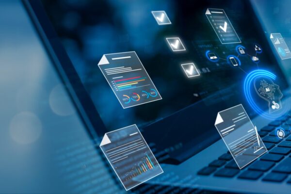 Ai,Futuristic,Document,Management,Concept,,Check,Electronic,Documents,On,Digital